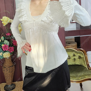 로베르토 까발리 스팽글 모달 셔츠 블라우스