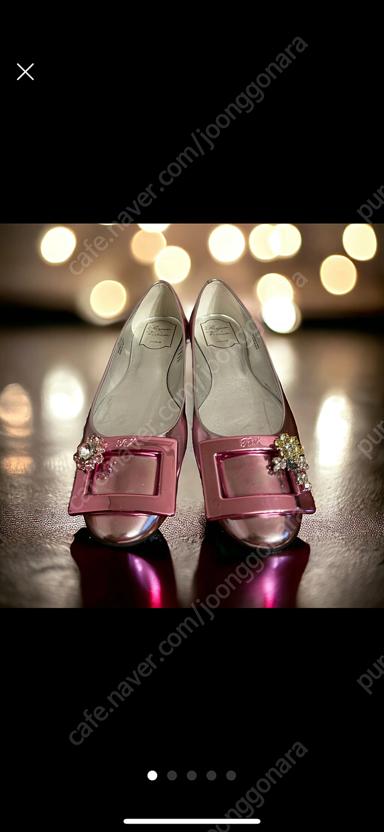 로저비비에 메탈 스와로브스키 플랫 슈즈 245 250 37.5 이미지