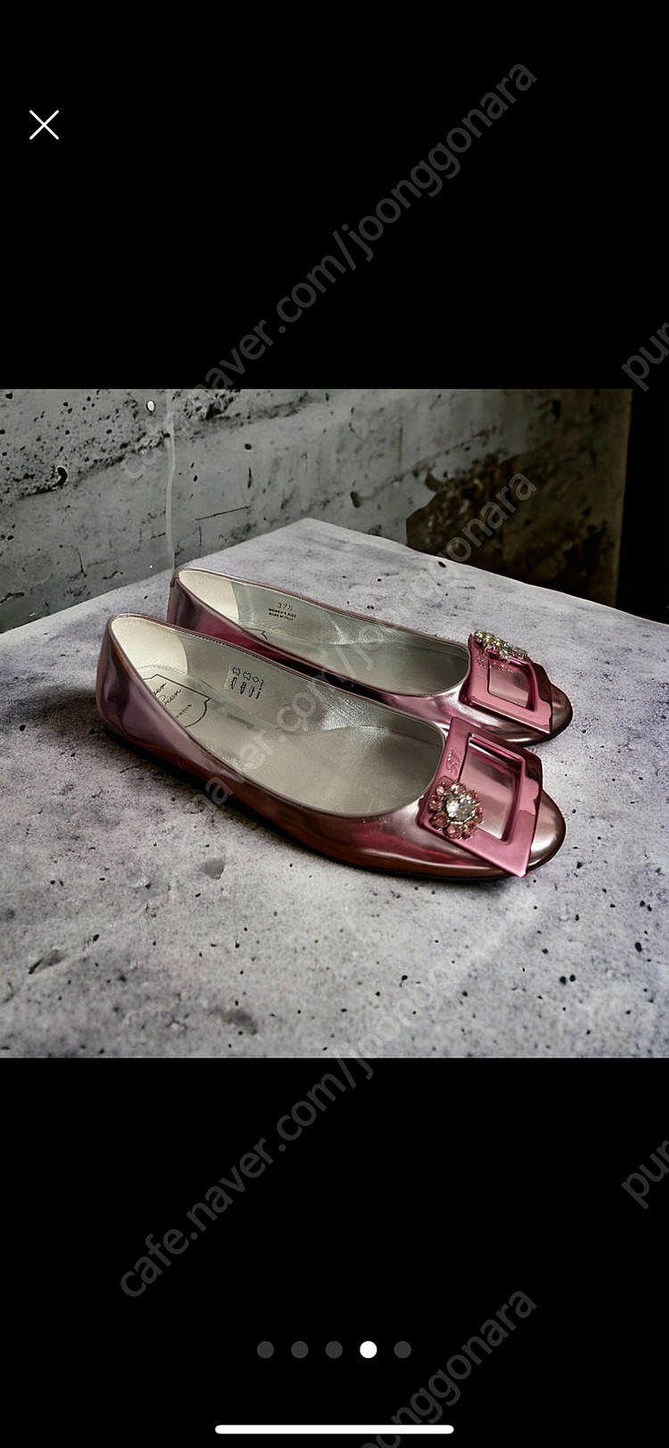 로저비비에 메탈 스와로브스키 플랫 슈즈 245 250 37.5 이미지
