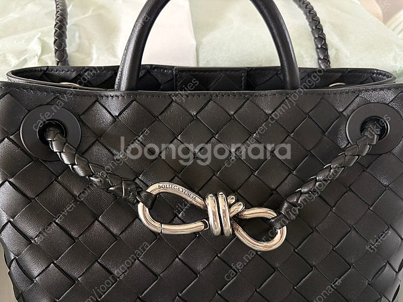 (정품) 보테가베네타 안디아모 스몰 블랙(실버)--1