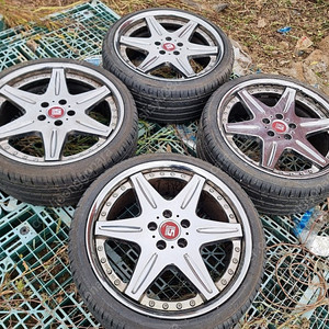 19인치 일본제조 WORK LS406 정품 크롬휠타이어