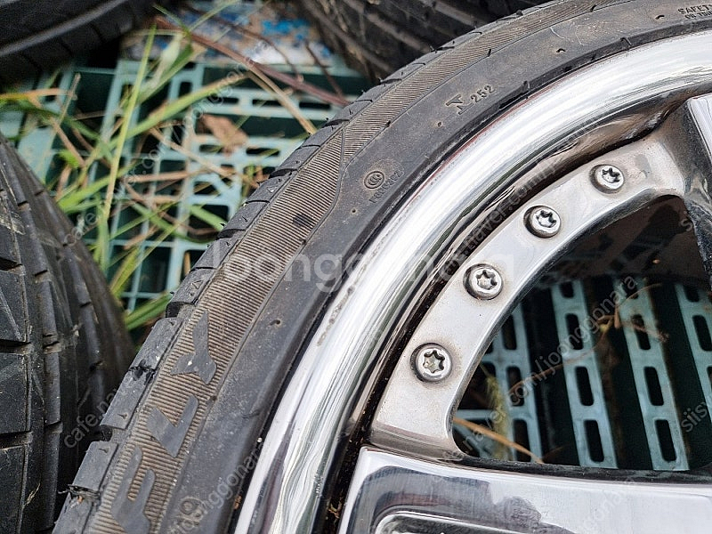 19인치 일본제조 WORK LS406 정품 크롬휠타이어--2