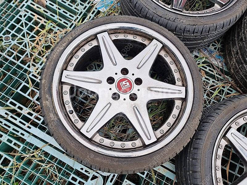 19인치 일본제조 WORK LS406 정품 크롬휠타이어--3