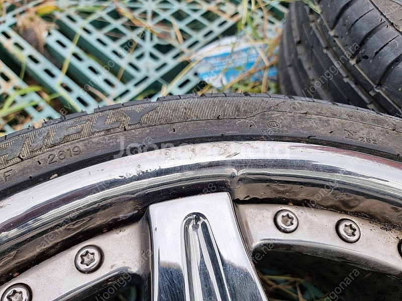 19인치 일본제조 WORK LS406 정품 크롬휠타이어--5