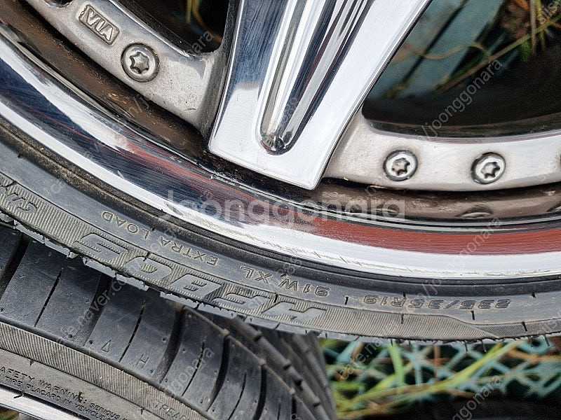 19인치 일본제조 WORK LS406 정품 크롬휠타이어--8