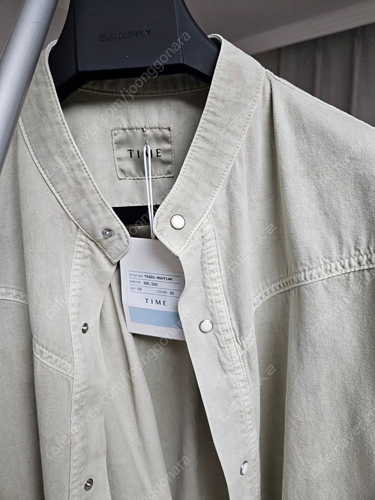 타임옴므 데님차이나카라 셔츠자켓--2