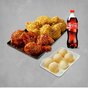 BBQ 황올반+BBQ양념반+크림치즈볼(5개)+콜라1.25L 기프티콘 판매합니다.
