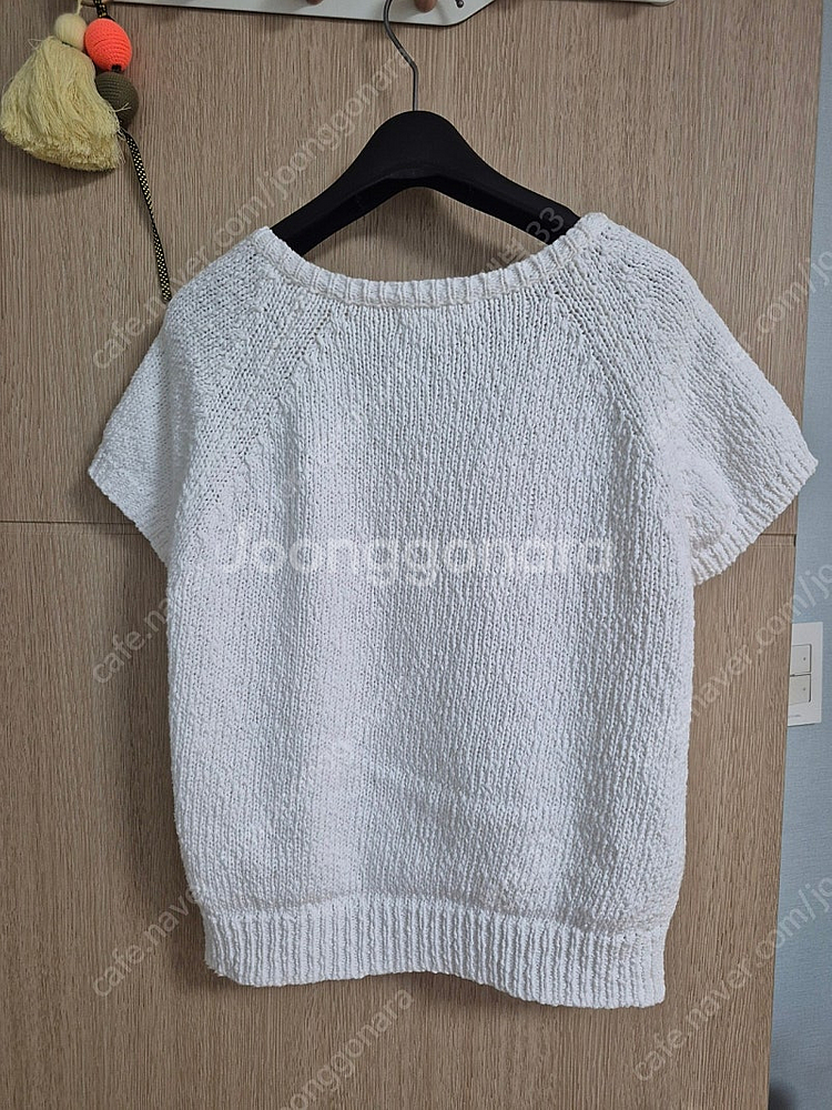 리엘 수잔 하프 가디건 화이트--2