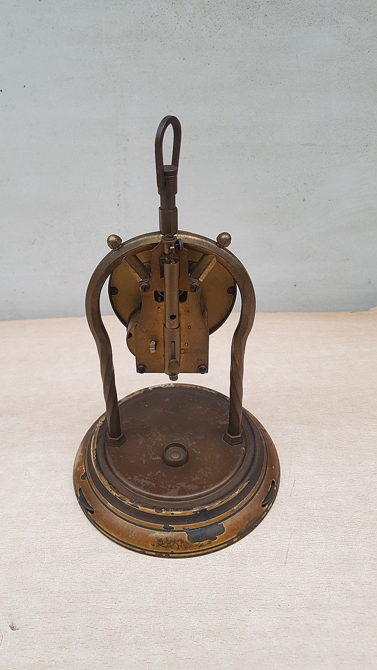 빈티지 독일 태엽 탁상시계--4