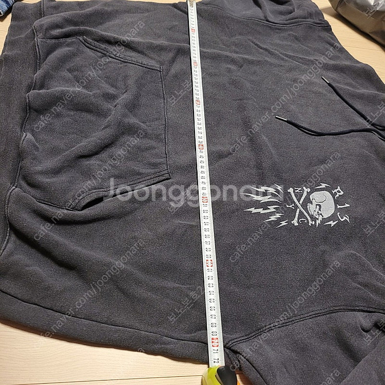 R13 알썰틴 알써틴 볼트 스컬 후드 차콜--2