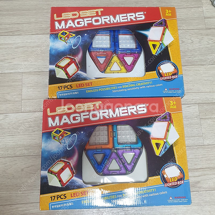 맥포머스 자석블럭(+수학적사고 교재)+ LED자석블럭 2박스(새상품)--2