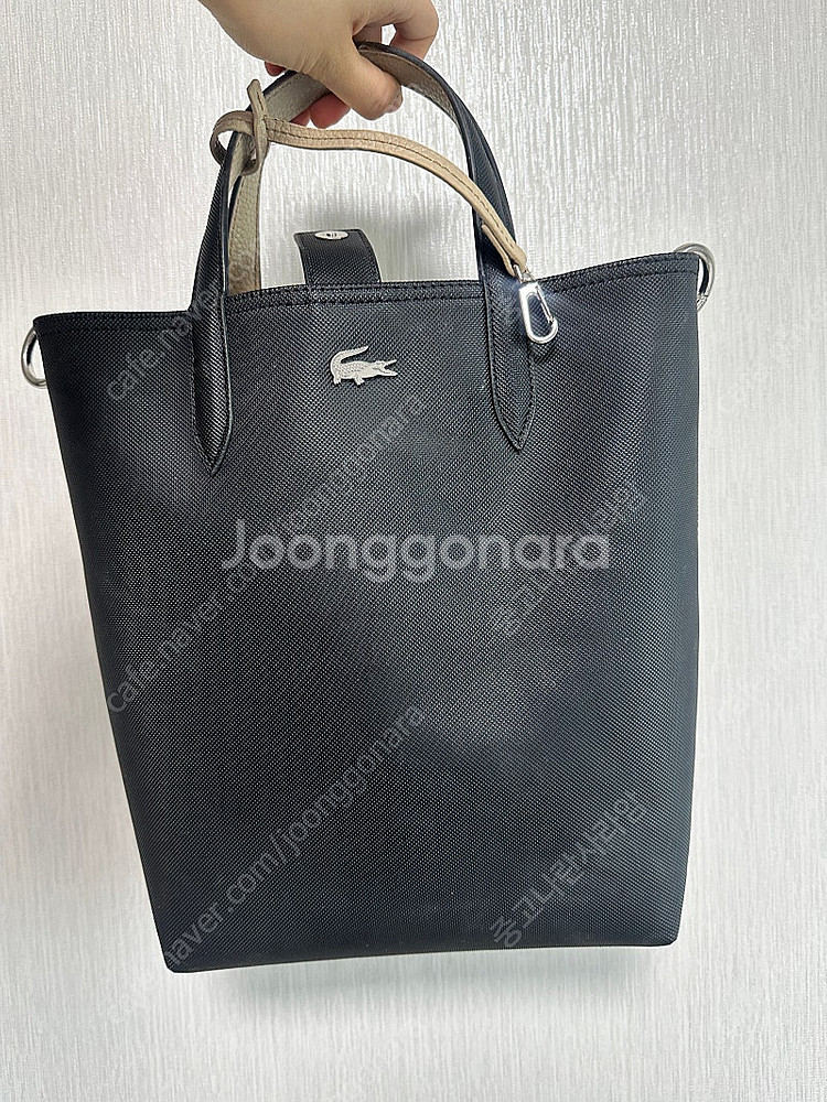 라코스테 안나 리버시블 양면 쇼퍼백--0