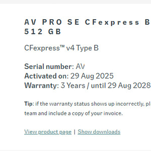 엔젤버드 AV PRO SE CFexpress 4.0 Type B 512 GB(신형)