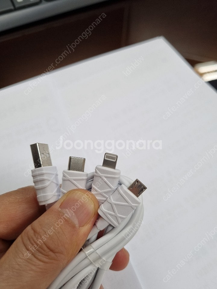 휴대폰 충전기 + 충전선 3가지 모든 type 충전 가...--3