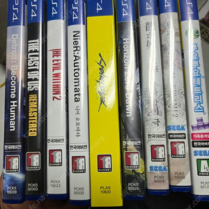 ps4 게임(용과같이 극,이블위딘2,디트로이트, 니어오토마타 외)