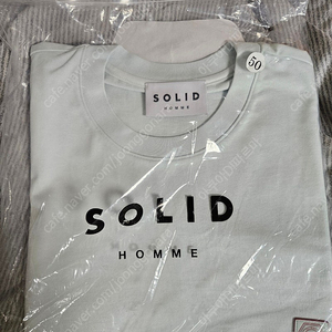 명품 솔리드옴므 남자 백로고 반팔 티셔츠