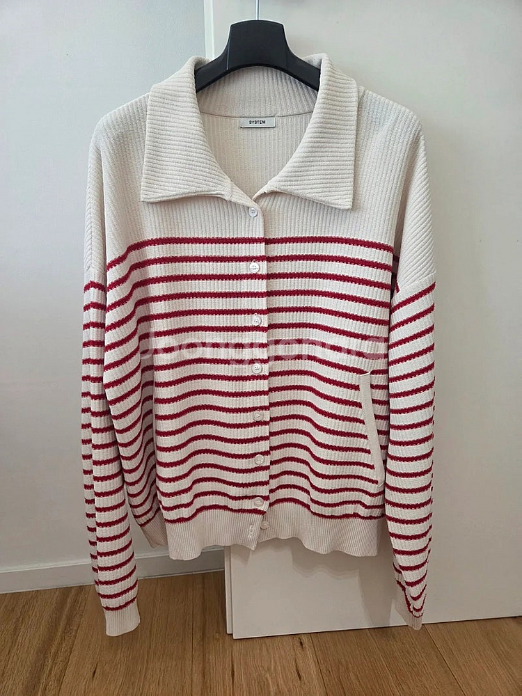 25 시스템 스트라이프 니트 가디건--1