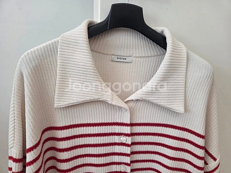 25 시스템 스트라이프 니트 가디건--3
