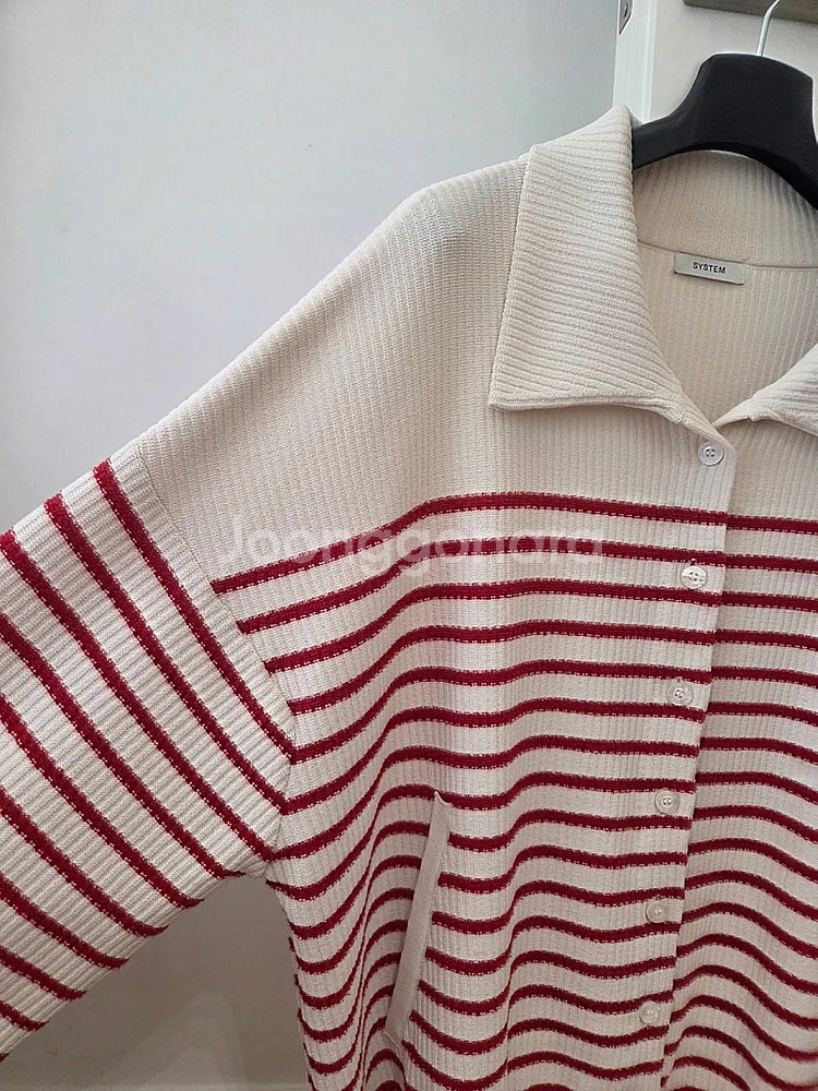 25 시스템 스트라이프 니트 가디건--6