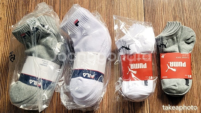 여성용 스포츠 양말 휠라 이중쿠션 단목, 퓨마 베이직 ...--0