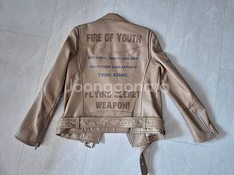 나이스클랍 양가죽 자켓 베이지 55사이즈--2