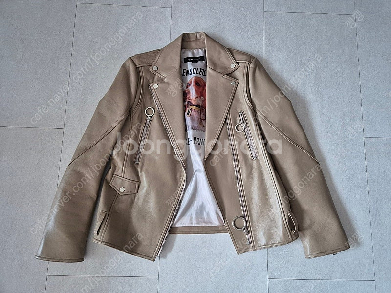 나이스클랍 양가죽 자켓 베이지 55사이즈--3