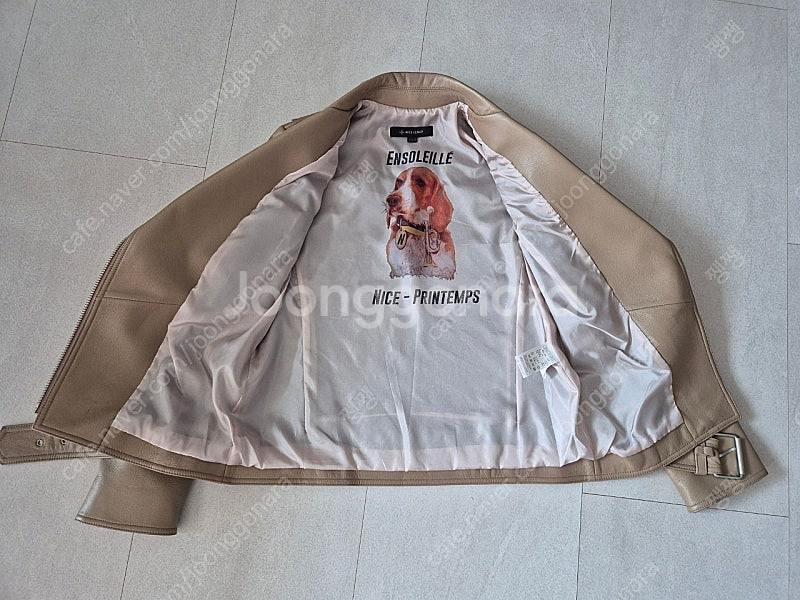 나이스클랍 양가죽 자켓 베이지 55사이즈--5