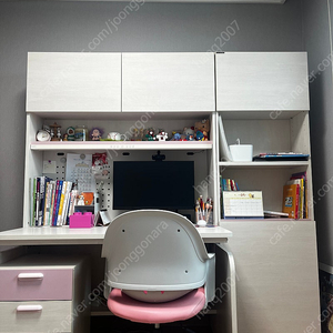 한샘조이책상 책장세트 상태A급
