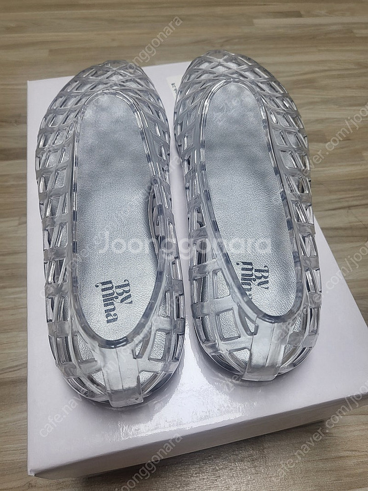 바이미나 젤리 플랫 글리터(투명) 250사이즈--1