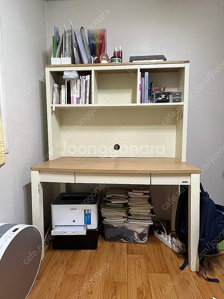 데코라인 책상 책장 세트 엔서 책상+상단 책장--1