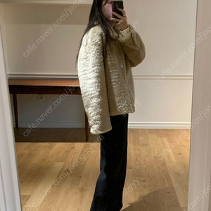 플라넬 퍼 자켓 리본빛 모노하