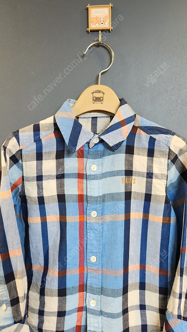 닥스 키즈 클래식 체크 셔츠 남방 110 / 5Y--1
