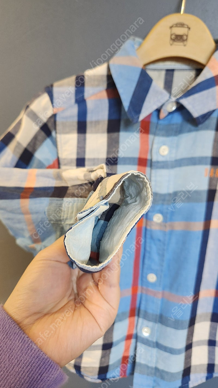 닥스 키즈 클래식 체크 셔츠 남방 110 / 5Y--2