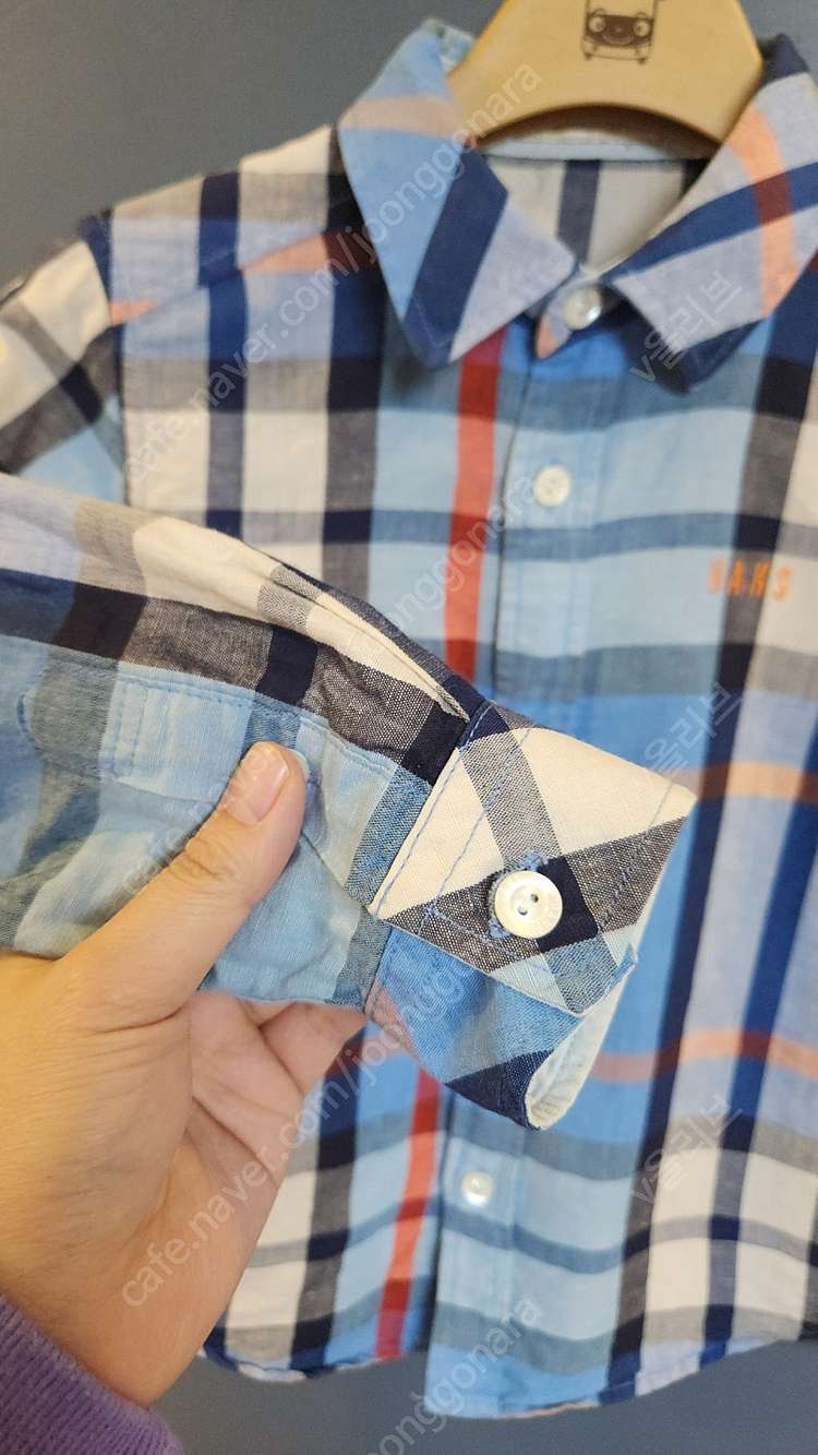 닥스 키즈 클래식 체크 셔츠 남방 110 / 5Y--3