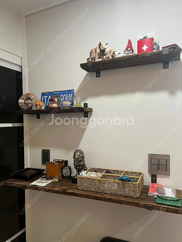 100년이상된 미국 산 올드오크 고재 벽선반 빈티지선반 카페선반 주방벽선반 거실벽선반 사운드바선반 사운드바거치대 사...--8