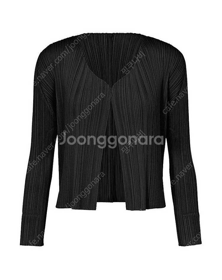 플리츠플리즈 베이직 가디건 블랙 3--0