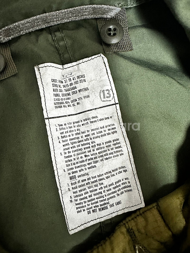 오리지날 개파카 m65 피쉬테일 필드자켓 카본힐 미듐--3