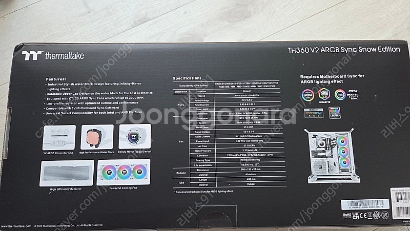 써멀테이크 TH360 V2 ARGB Sync snow ...--2
