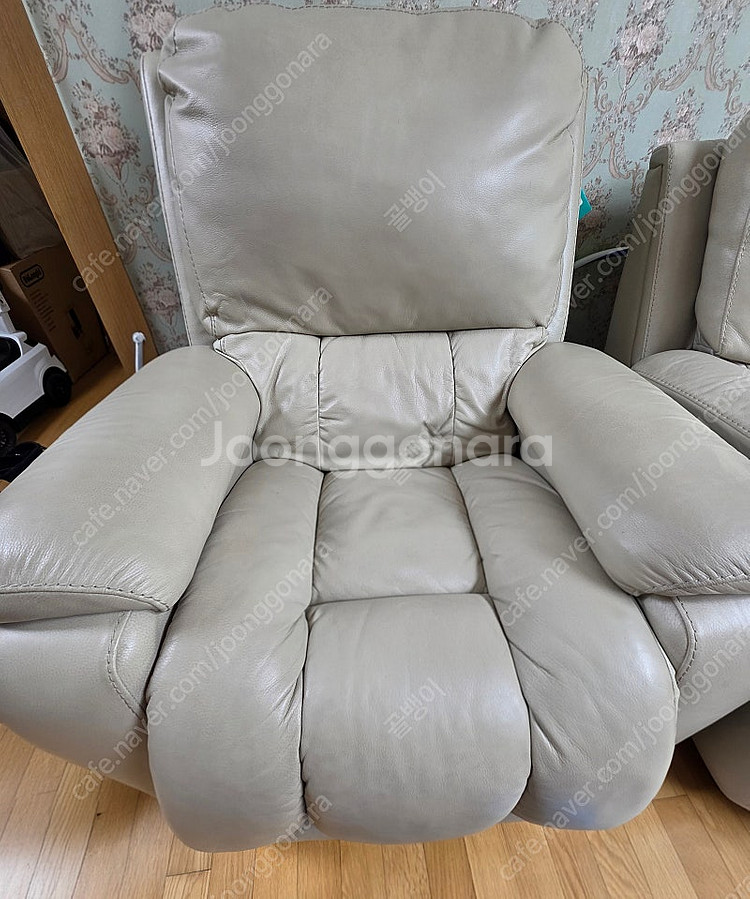 레이지보이 그레이슨 가죽 리클라이너 소파 1인용 + 3인용--0