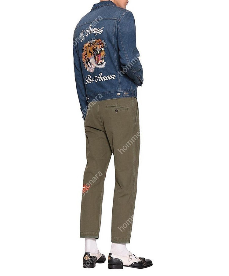 구찌 타이거 청자켓--2