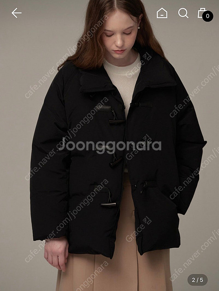 비뮤즈맨션 토글버튼 덕다운패딩--0