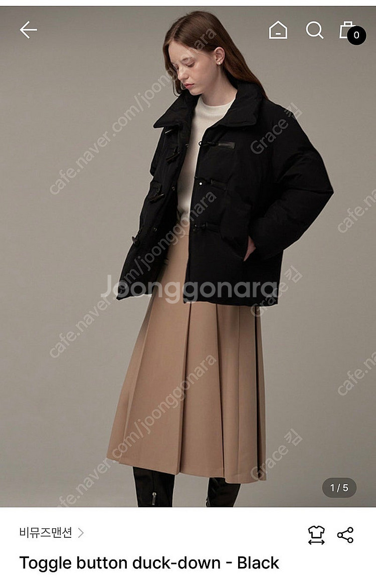 비뮤즈맨션 토글버튼 덕다운패딩--1