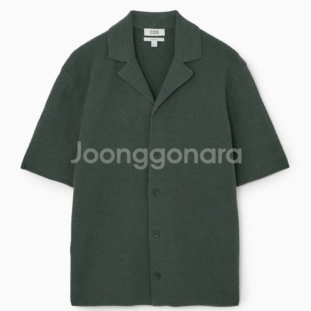 COS / 숏 슬리브 부클 니트 셔츠, 남성 반팔셔츠 / S(100) / 5만원--9