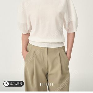 25더캐시미어 홀가먼트 하프 슬리브 니트탑