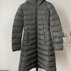 (정품)몽클레어(Moncler) 후드 롱패딩 탈레브(Taleve)카키컬러 사이즈1