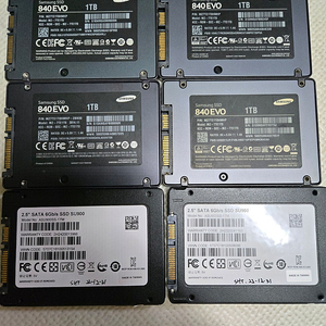 ssd 1tb 6개입니다