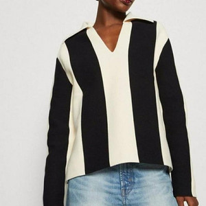 아르케 스트라이프 코튼 니트