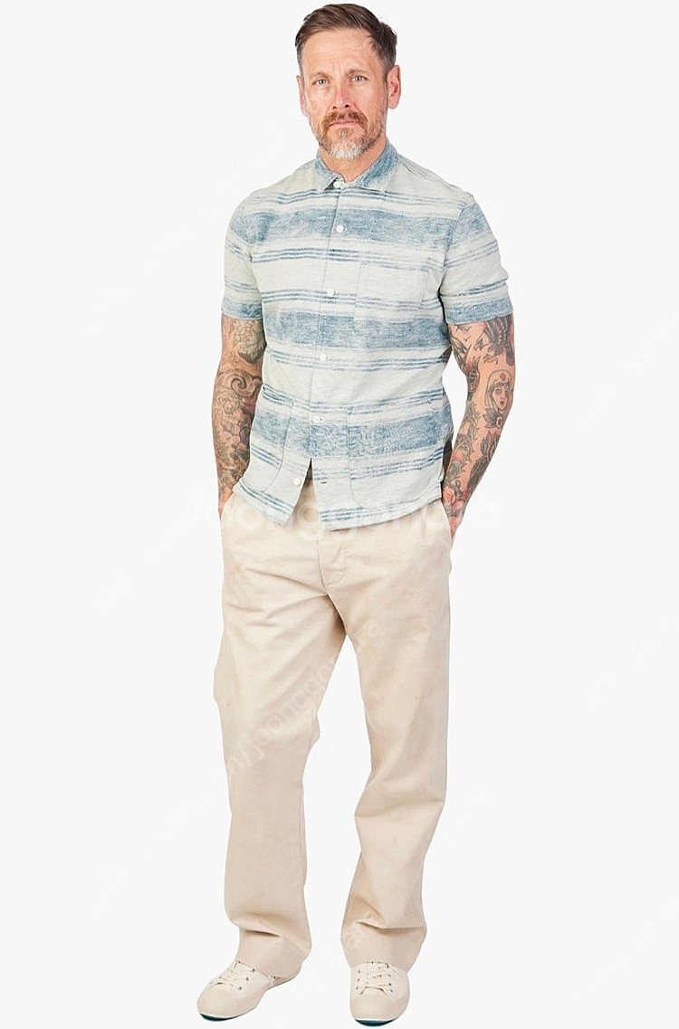 RRL 인디고 캠프 셔츠--0