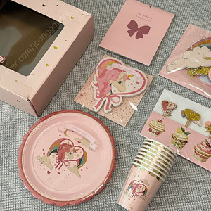 [새상품] 콩제슬래드 유니콘 파티 용품 세트