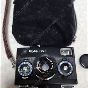 롤라이35T(블랙), 625건전지 노출OK, Rollei Tessar 40/3.5(깨끗함), 스트랩, 케이스.